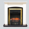 Электрокамин Baltimore standard с очагом Аspen Black с очагом Majestic FX M Brass/Black с очагом Fobos FX M Black