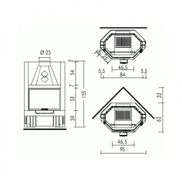 Каминная топка Edilkamin Tekno 3 (N)